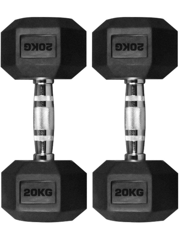 BRIXX 5kg - 30kg Hex Dumbbell Set & Rack | 6 Paren  - 210kg Pakket