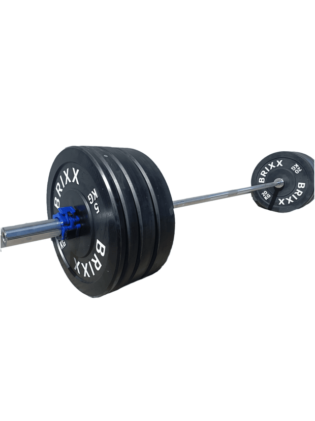 BRIXX Classic Olympische Bumper Plates - 120kg Pakket (Barbell + Bumper Plates)