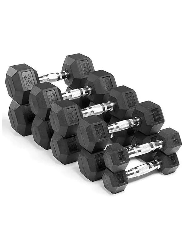 BRIXX 2.5kg - 20kg Hex Dumbbell & Rack Set | 8 Paren  - 180kg Pakket