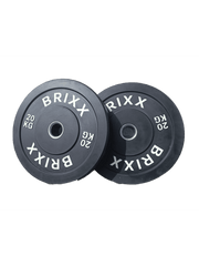 BRIXX Classic Olympische Bumper Plates - 120kg Pakket (Barbell + Bumper Plates)