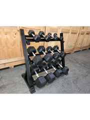 BRIXX 2.5kg - 25kg Hex Dumbbell & Rack Set | 6 Paren  - 155kg Pakket