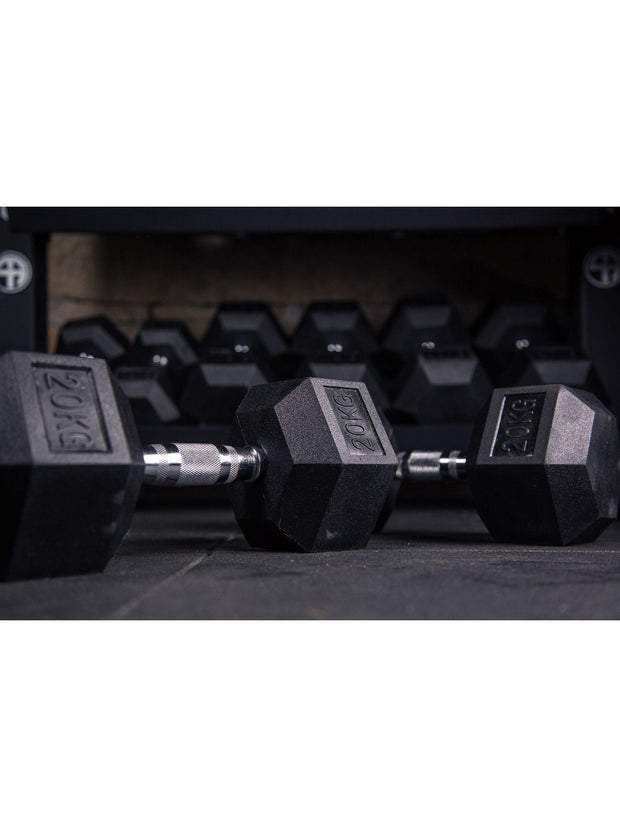 BRIXX 2.5kg - 20kg Hex Dumbbell & Rack Set | 8 Paren  - 180kg Pakket