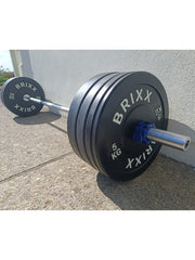 BRIXX Classic Olympische Bumper Plates - 120kg Pakket (Barbell + Bumper Plates)