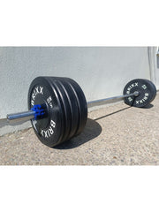 BRIXX Classic Olympische Bumper Plates - 150kg Pakket (Barbell + Bumper Plates)