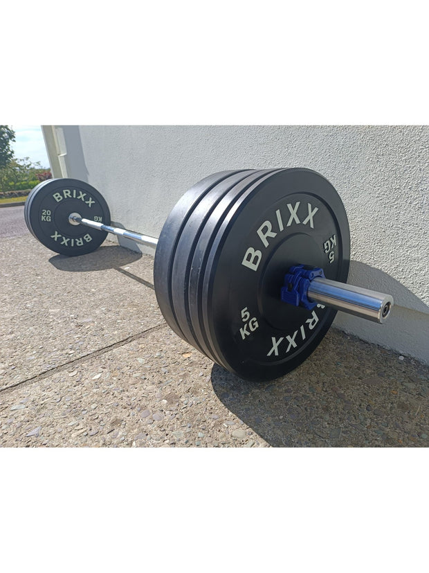 BRIXX Classic Olympische Bumper Plates - 150kg Pakket (Barbell + Bumper Plates)