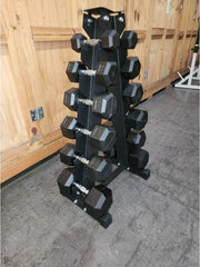 BRIXX 2.5kg - 15kg Dumbbell & Rack Set | 6 Paren - 105kg Pakket